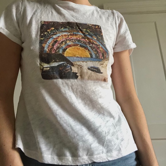 Trippy Sunset Graphic Tee (made by me<3) - Picture 2 of 3